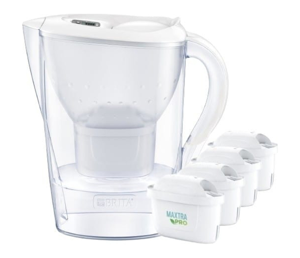 Brita Dzbanek Marella XL biała + 4 wkłady filtrujące MAXTRAPRO Pur - 1533416 - zdjęcie